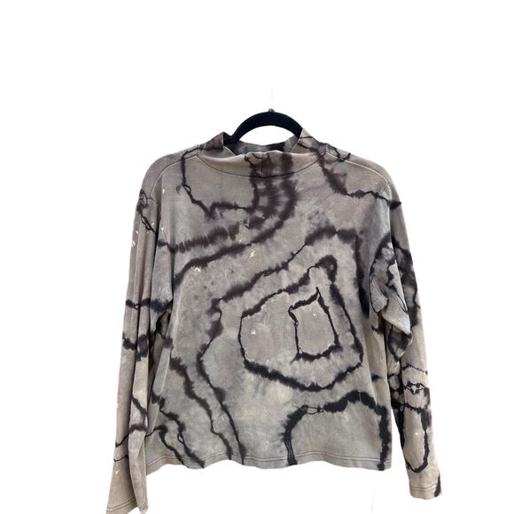 Tie Dye Long Sleeve Shirt with "Detroit" Embroidery | Geode Tie - Reverse Dye - Picture 2 of 2